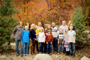 Large family posing for annual photoLarge family posing for annual photo